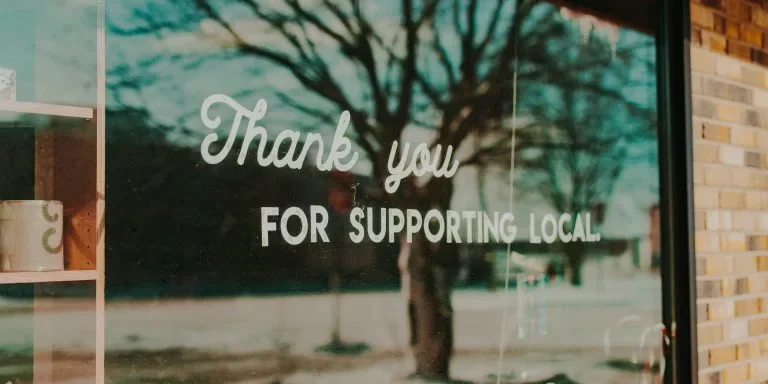 buy local shop window