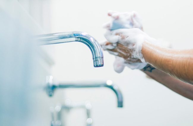 Washing hands